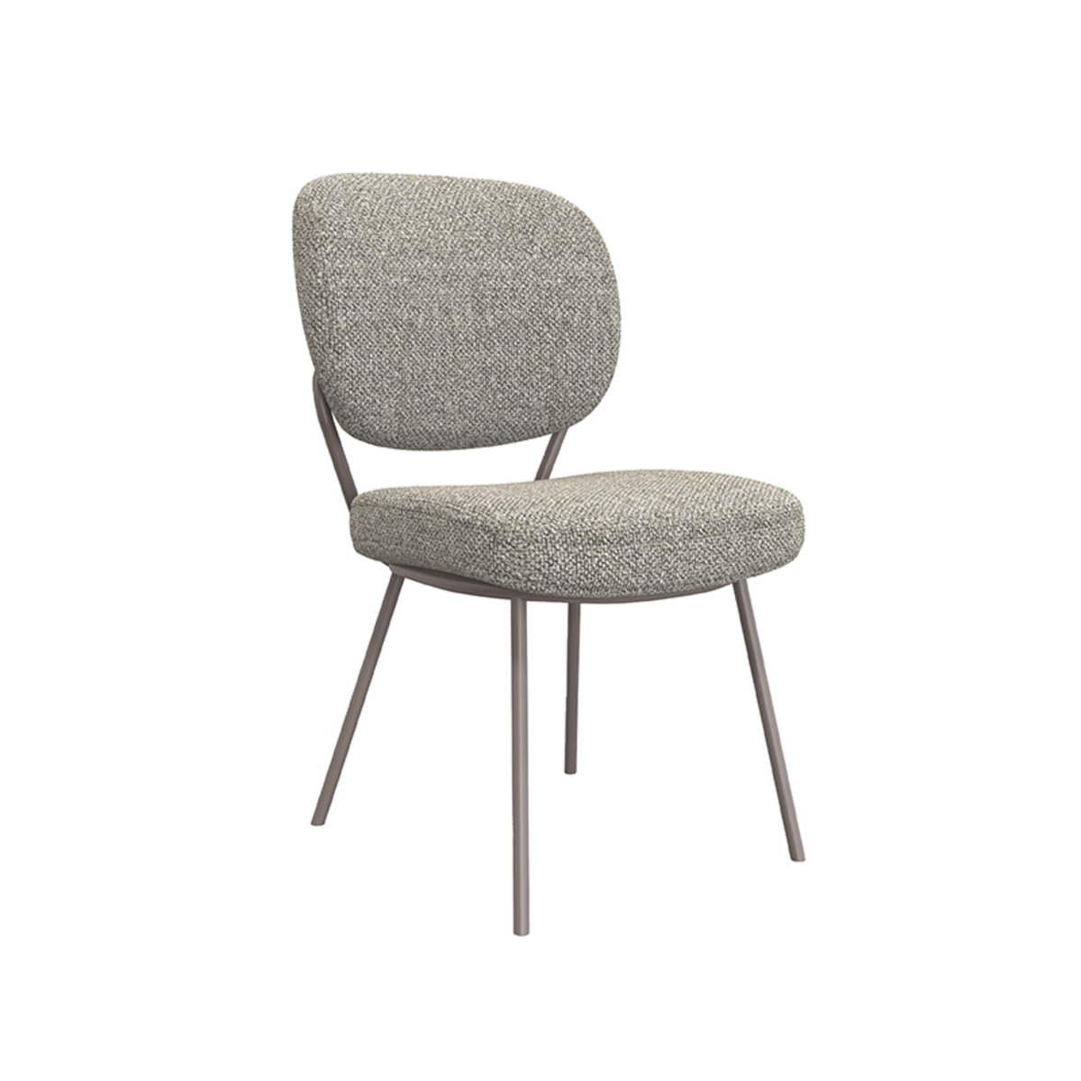 Eetkamerstoel Singapore - Boucle - Truffel grijs - LABEL51