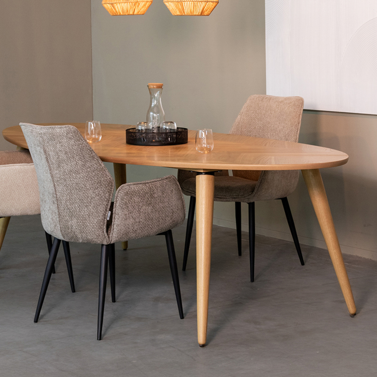 Eetkamertafel Ines - Naturel - Eiken - Scandinavisch - LABEL51