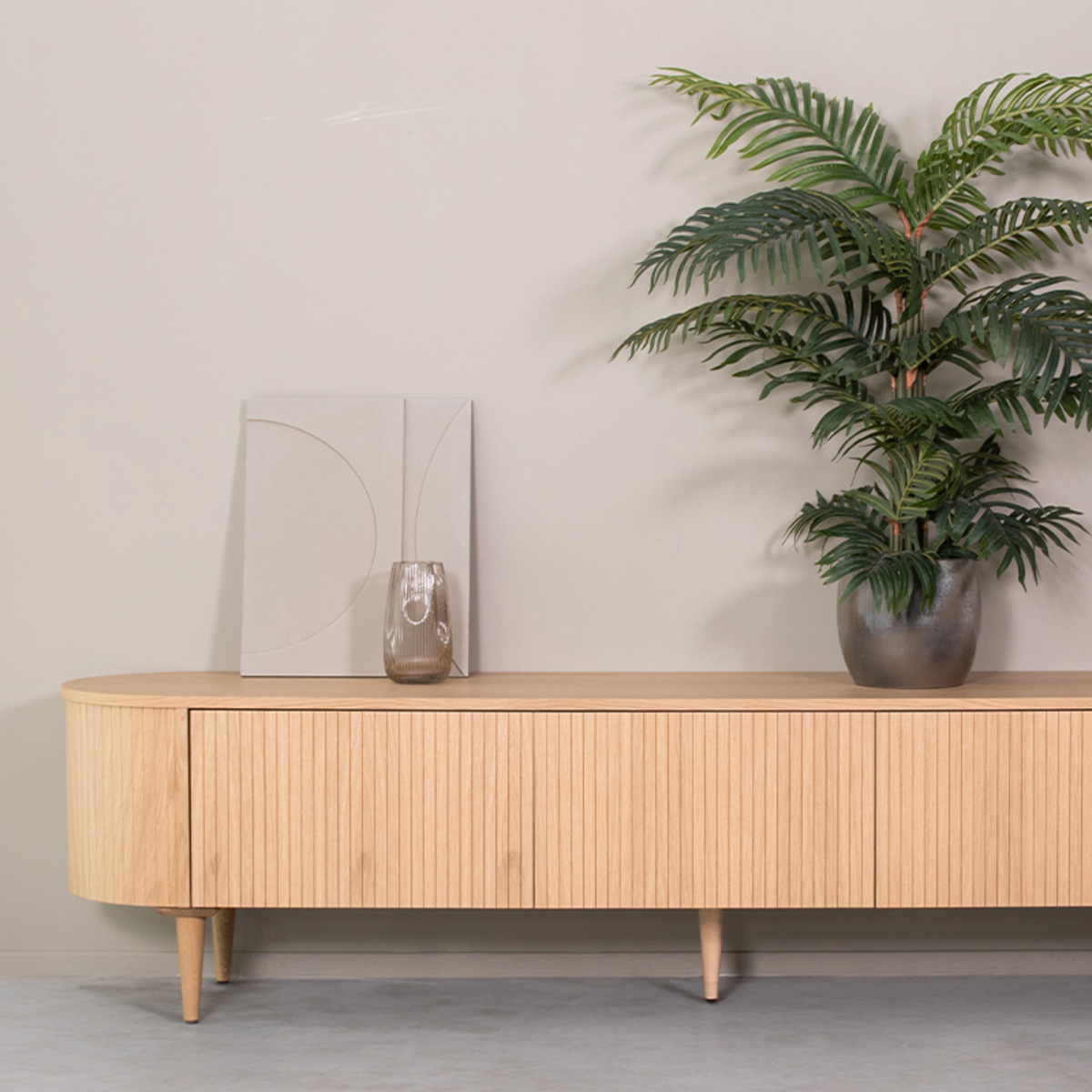 Tv-meubel Oliva - Naturel - Eiken - Scandinavisch - LABEL51