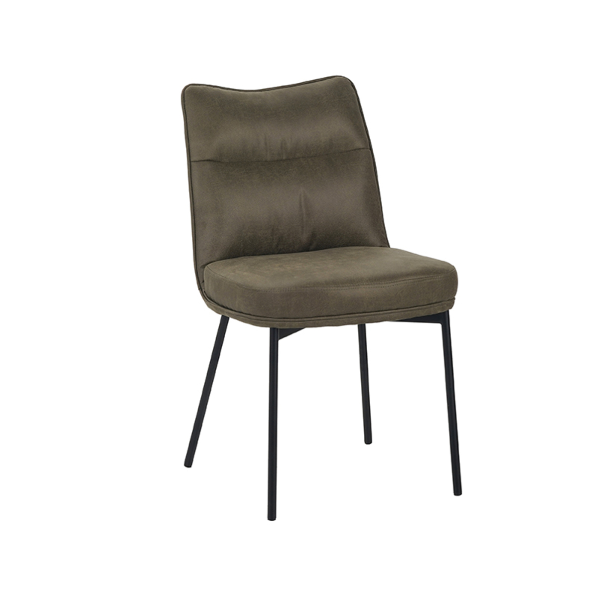Eetkamerstoel Lennon - Zonder armleuning - Moss - Groen - Micro Suede - Modern - LABEL51
