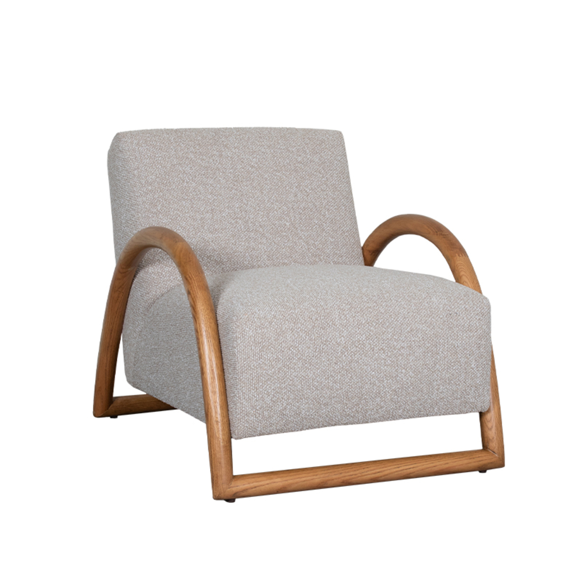 Fauteuil Viggo - Armleuning - Naturel Beige - Boucle - Design - LABEL51