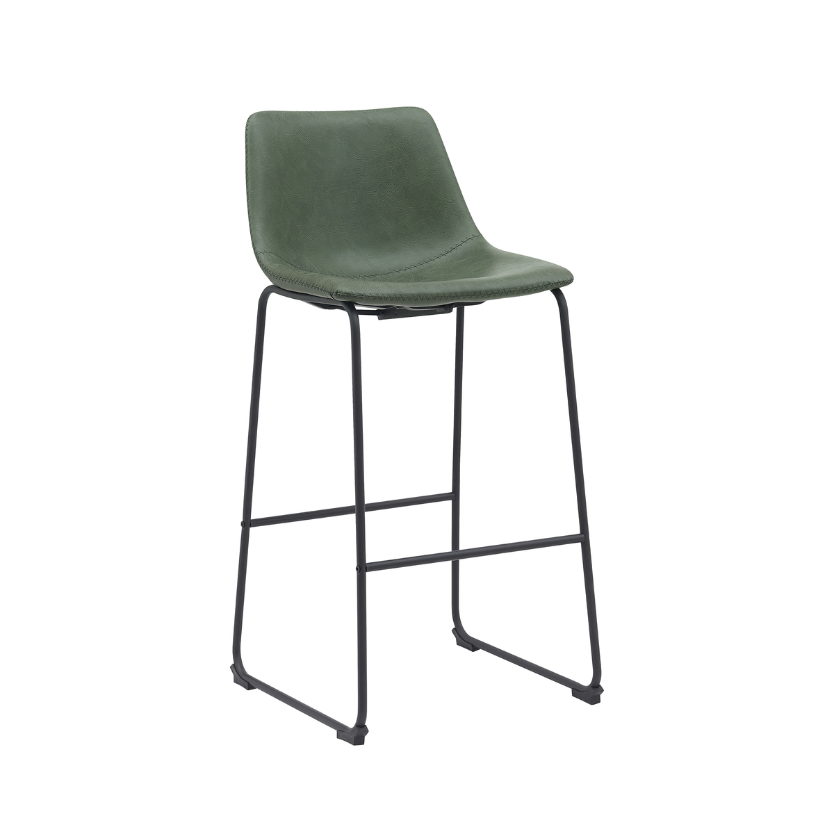Barkruk Risto - Zonder armleuning - Zithoogte 75 - Hunter - Groen - PU-Leder - Industrieel - LABEL51