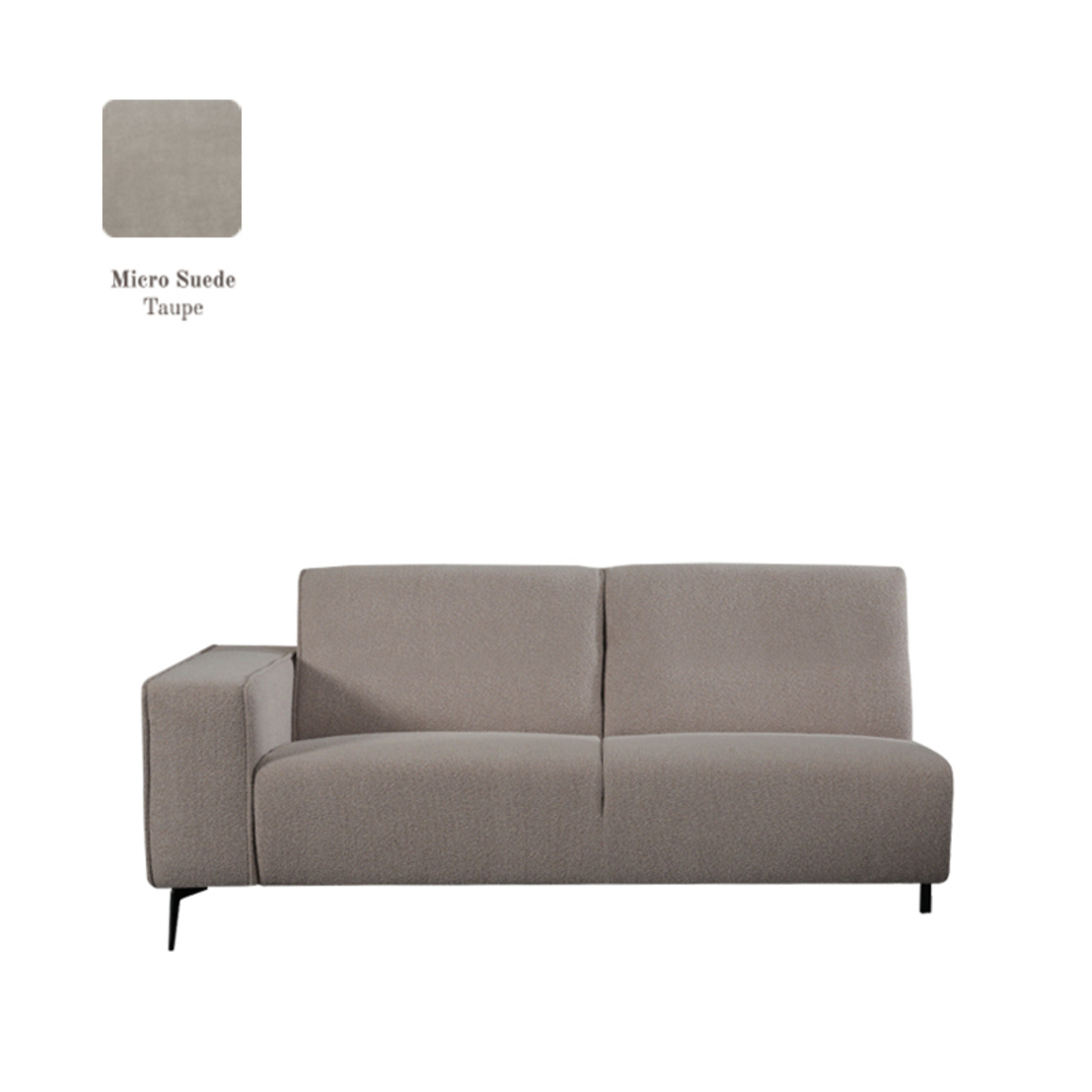 Bank Nero - Taupe - Bruin - Micro Suede - Modern - LABEL51