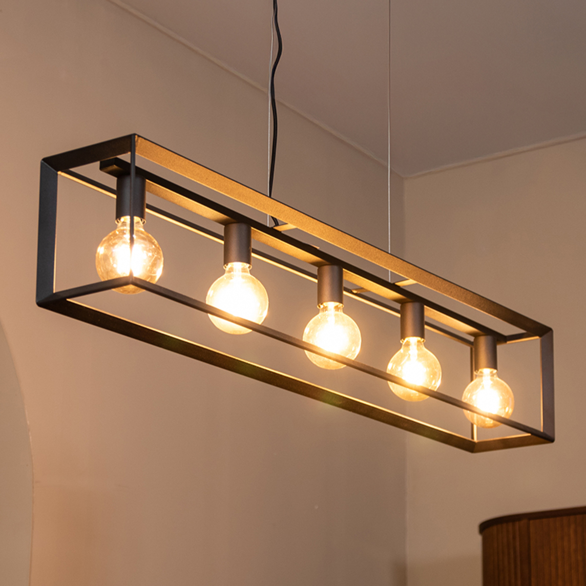 Hanglamp Tetto - Zwart - Metaal - Modern - LABEL51