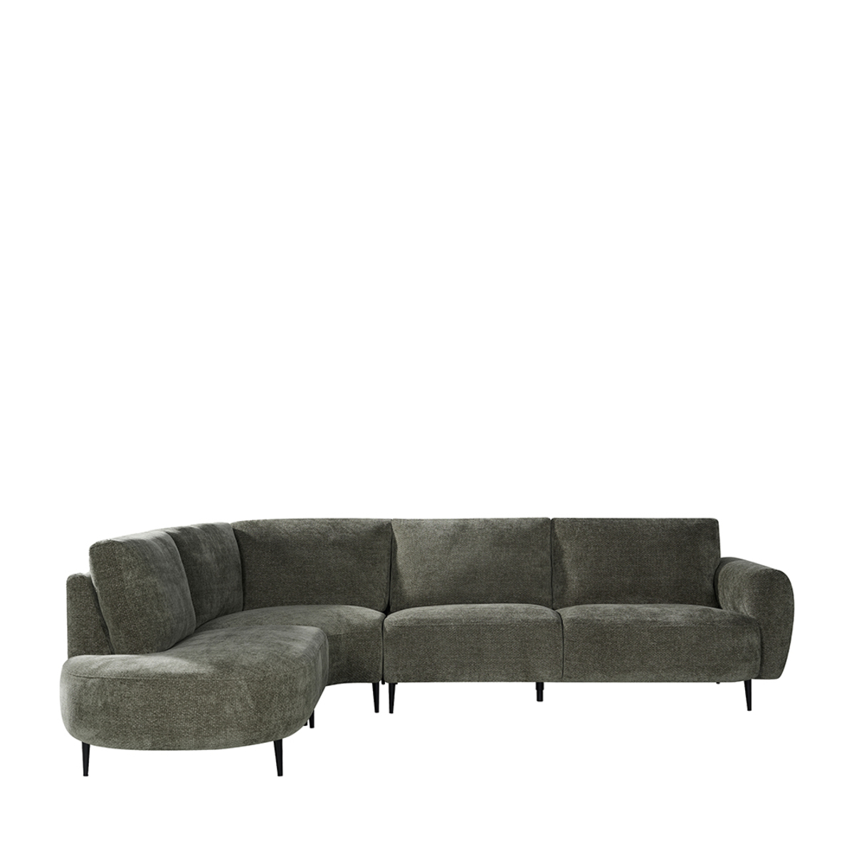 Hoekbank Milano - Organisch - Links - Hunter - Groen - Elite - Modern - LABEL51
