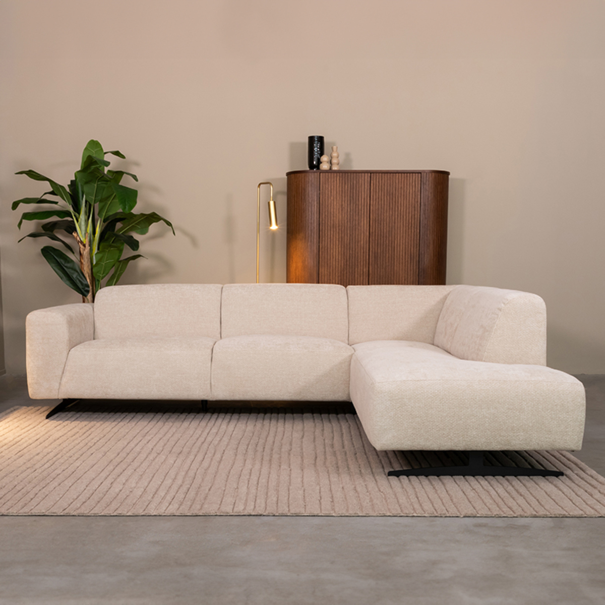 Hoekbank Rodano - Naturel - Elite - Rechts - LABEL51