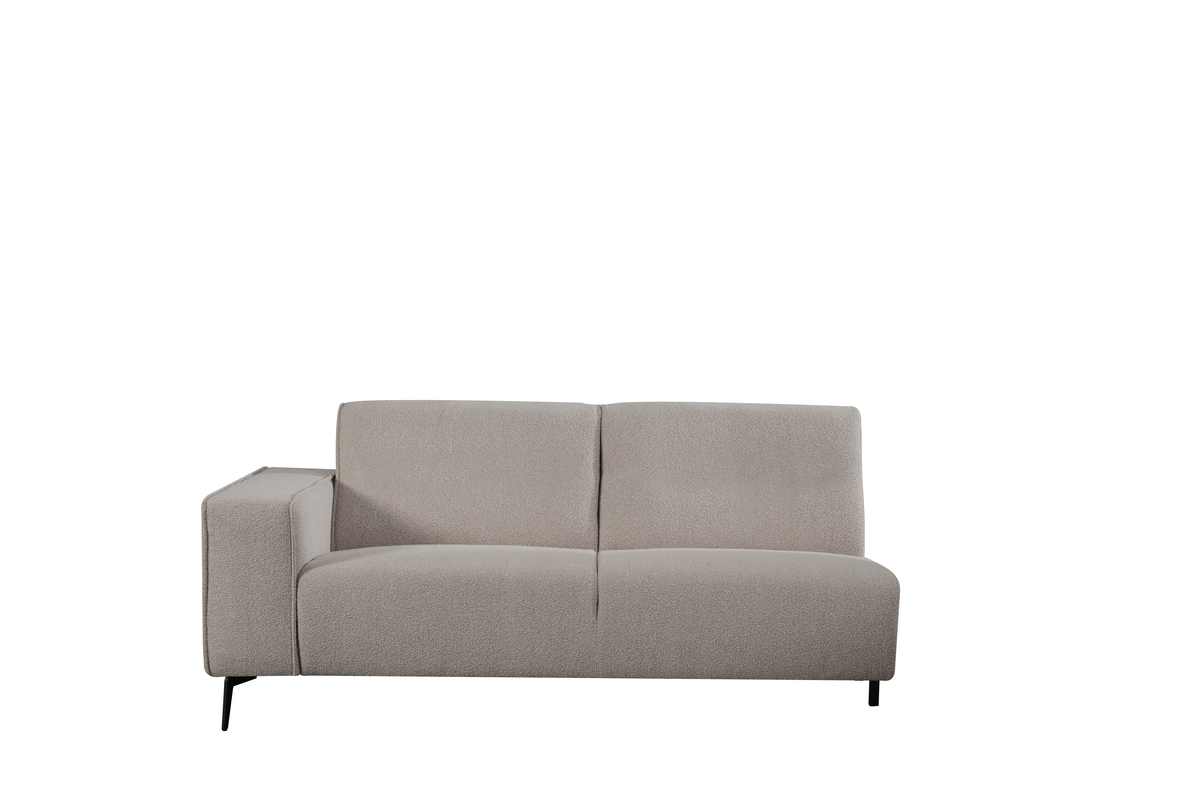 Bank Nero - Naturel - Boucle - 2,5-Zits Arm Links Voorstaand - LABEL51