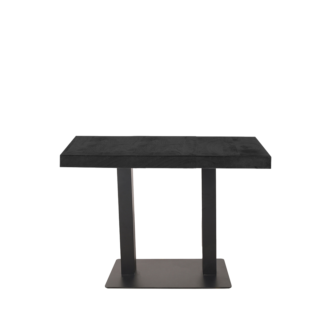 Eetkamertafel Restauranttafel - Zwart - Mangohout - Industrieel - LABEL51