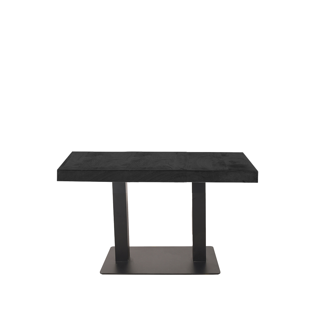 Eetkamertafel Restauranttafel - Zwart - Mangohout - Industrieel - LABEL51