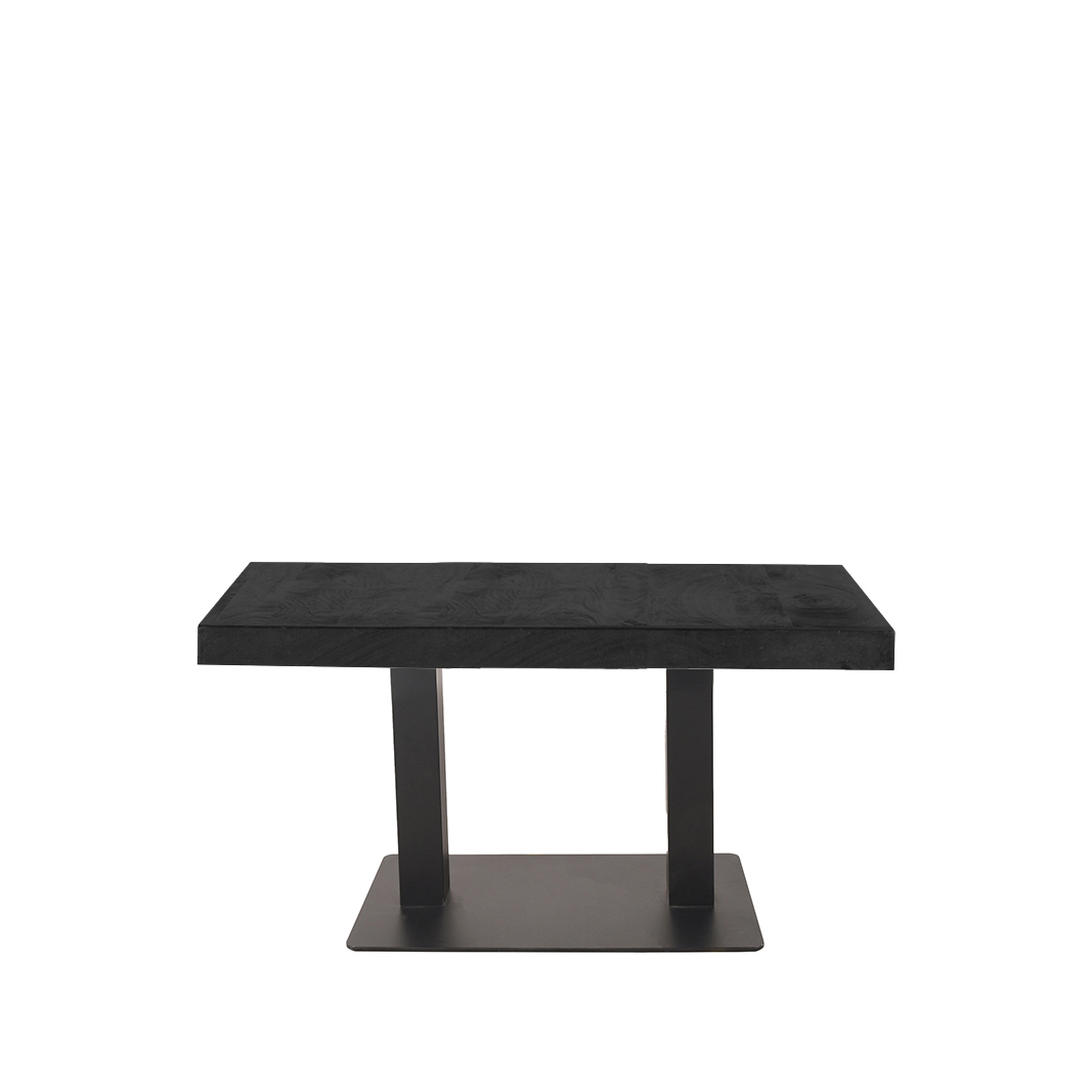 Eetkamertafel Restauranttafel - Zwart - Mangohout - Industrieel - LABEL51
