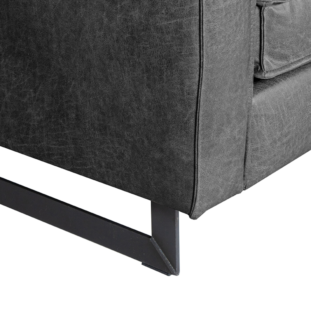 LABEL51 Bank Arezzo - Antraciet - Microfiber - 1-Zits