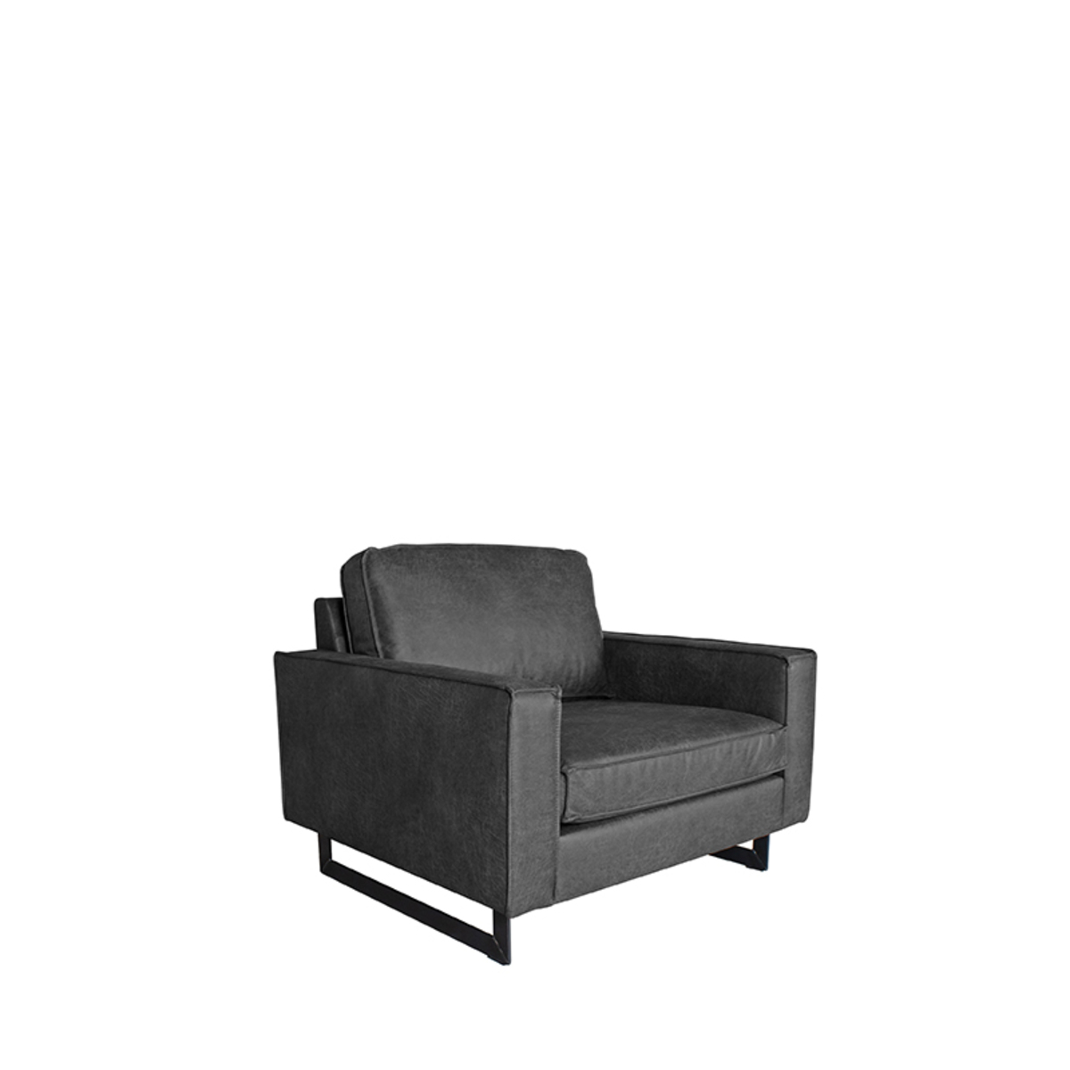 LABEL51 Bank Arezzo - Antraciet - Microfiber - 1-Zits