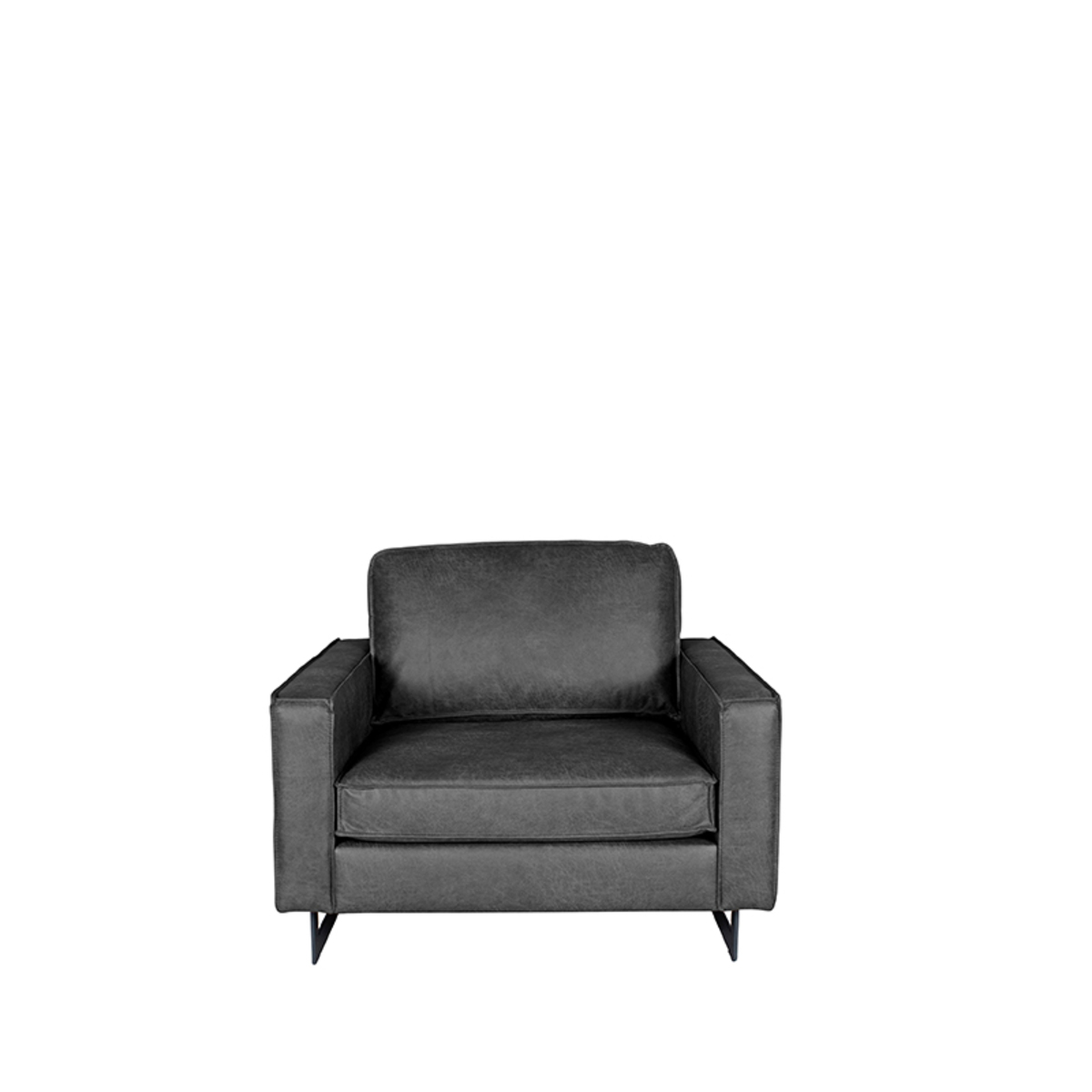 LABEL51 Bank Arezzo - Antraciet - Microfiber - 1-Zits