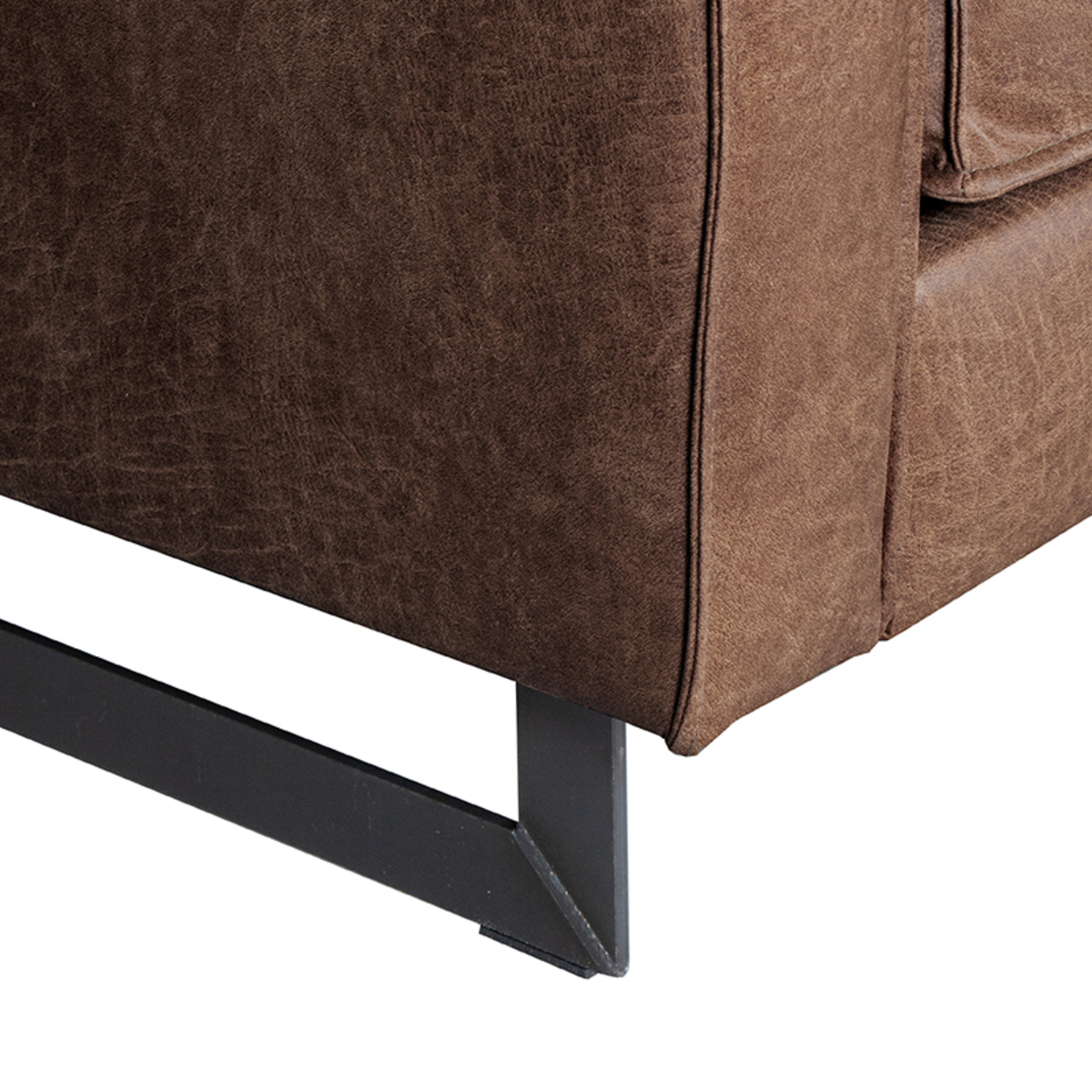 LABEL51 Bank Arezzo - Bruin - Microfiber - 1-Zits