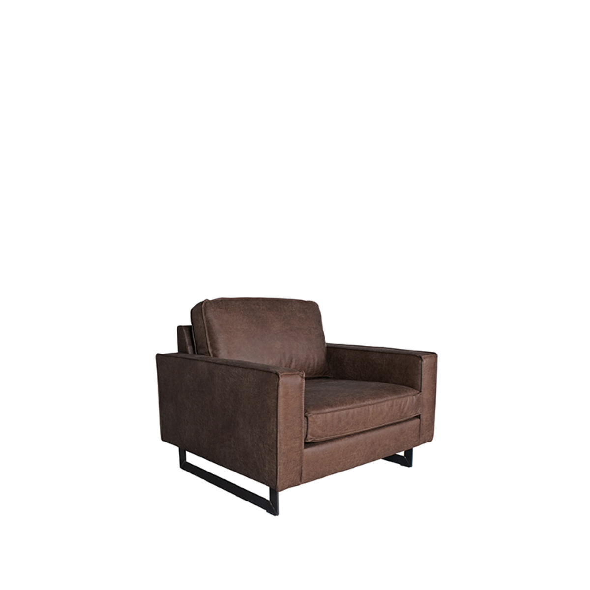 LABEL51 Bank Arezzo - Bruin - Microfiber - 1-Zits