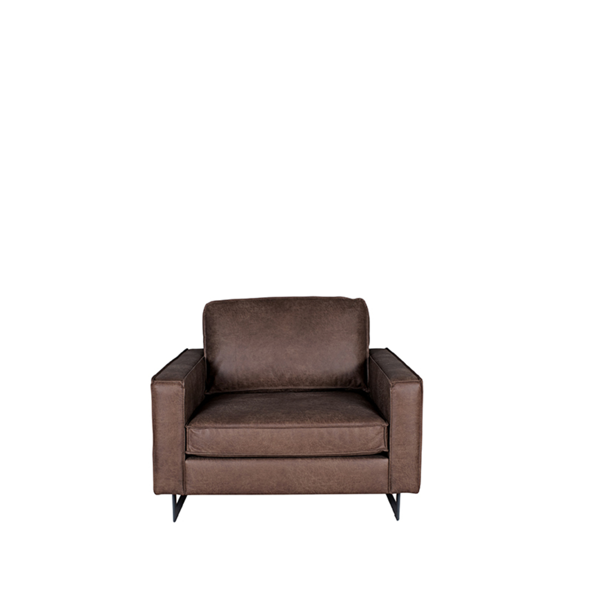 LABEL51 Bank Arezzo - Bruin - Microfiber - 1-Zits