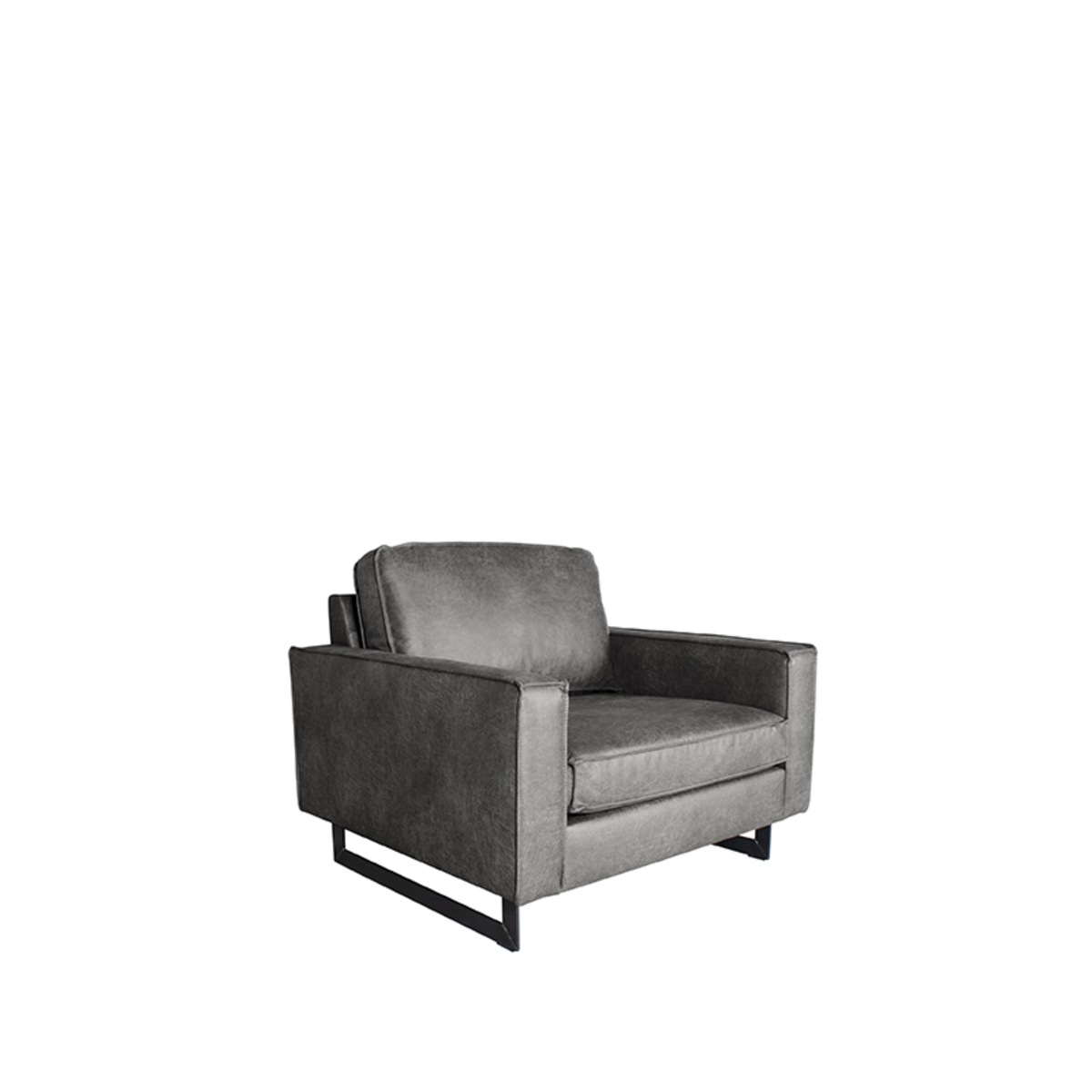 LABEL51 Bank Arezzo - Grijs - Leder - 1-Zits