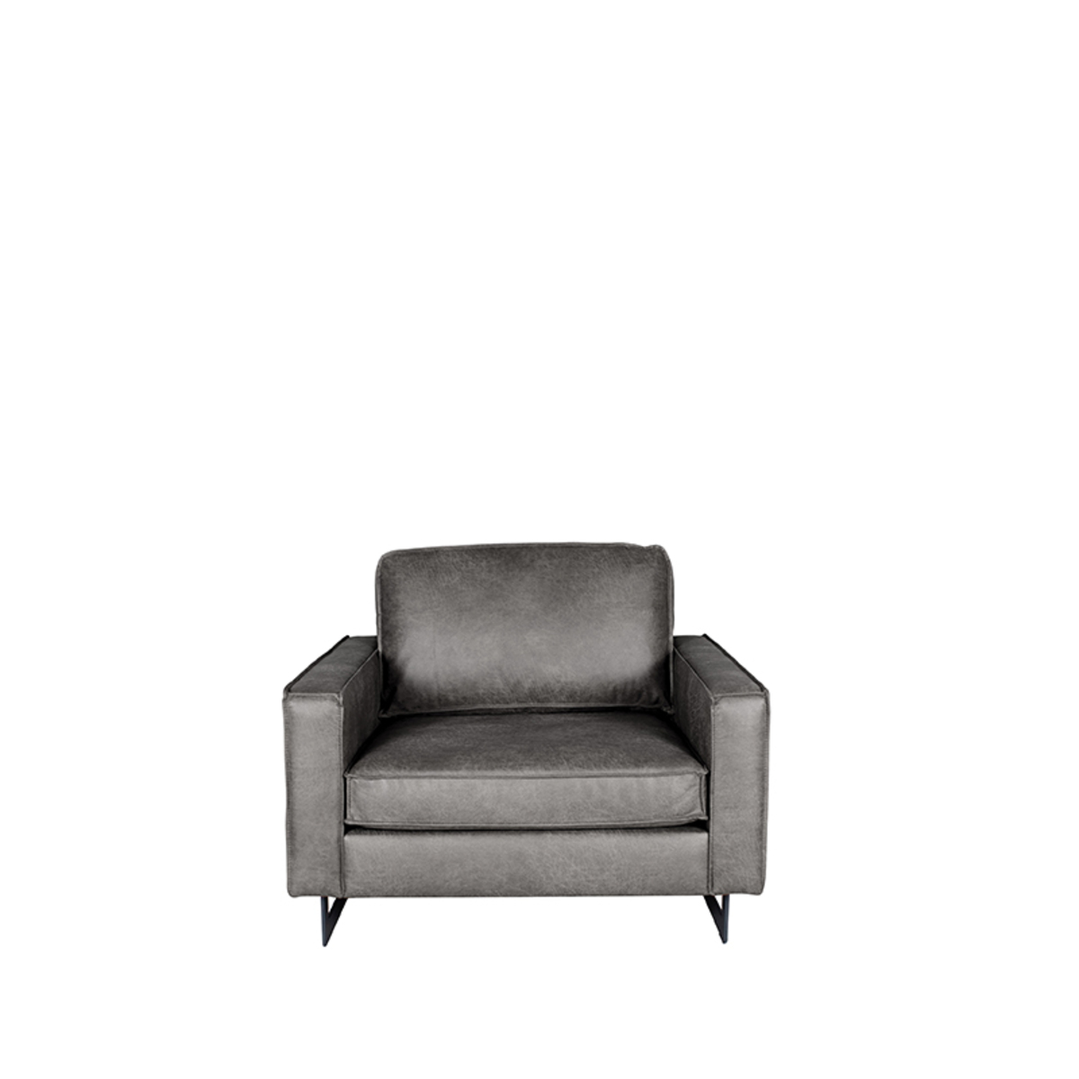 LABEL51 Bank Arezzo - Grijs - Leder - 1-Zits