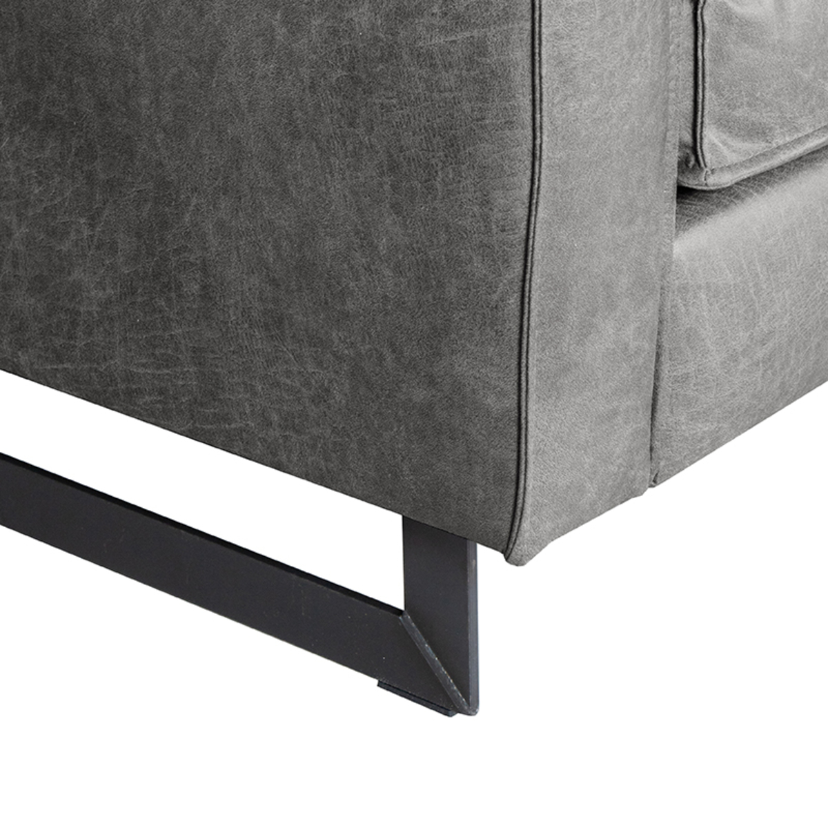LABEL51 Bank Arezzo - Grijs - Microfiber - 1-Zits