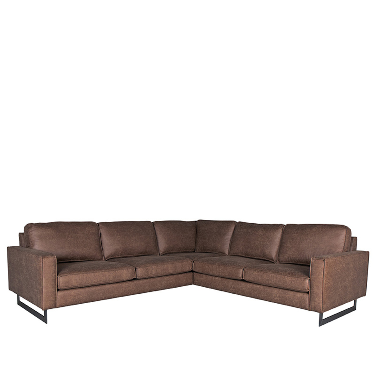 LABEL51 Hoekbank Arezzo - Bruin - Microfiber - 2-Zits + Hoek + 2-Zits