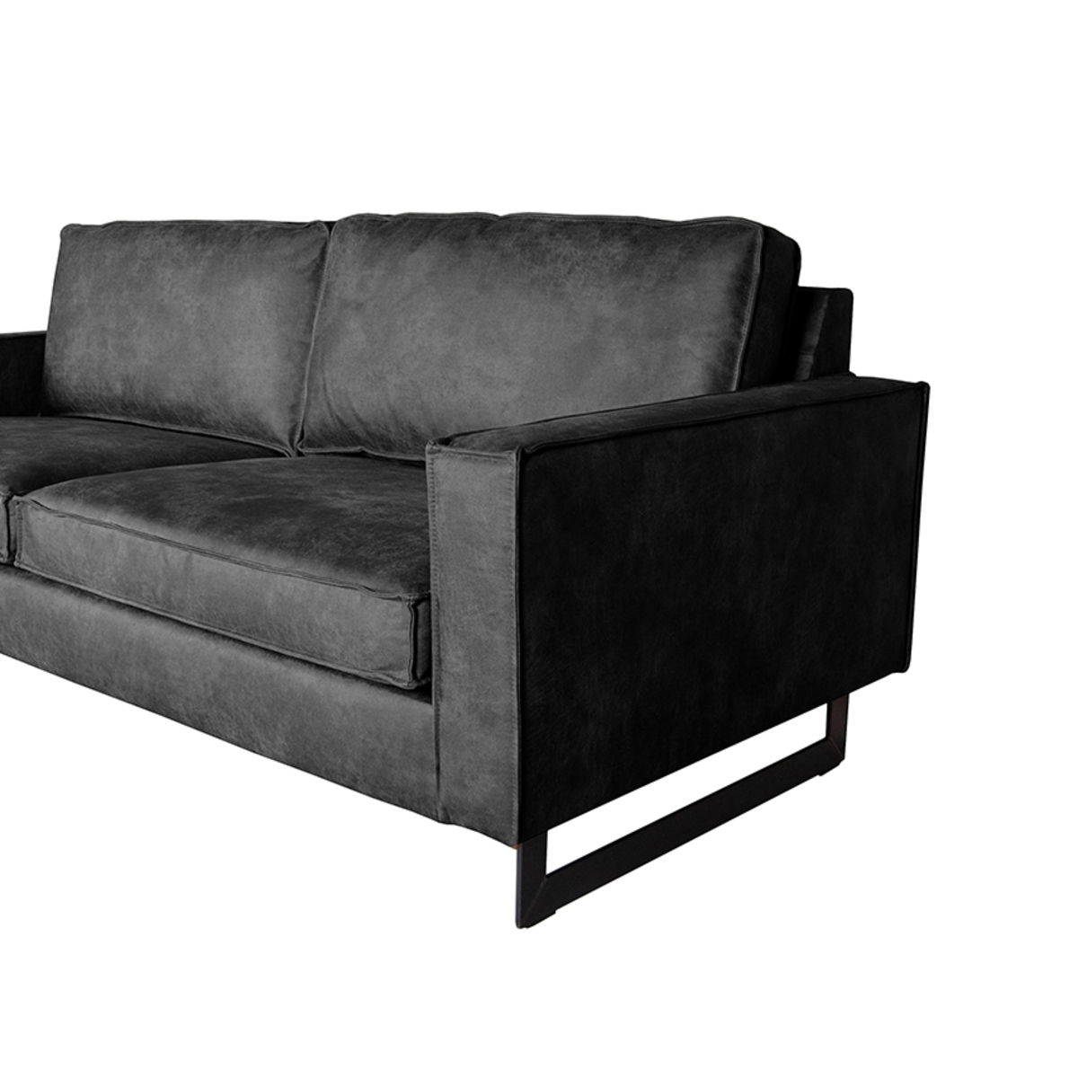 LABEL51 Bank Arezzo - Antraciet - Microfiber - 3-Zits