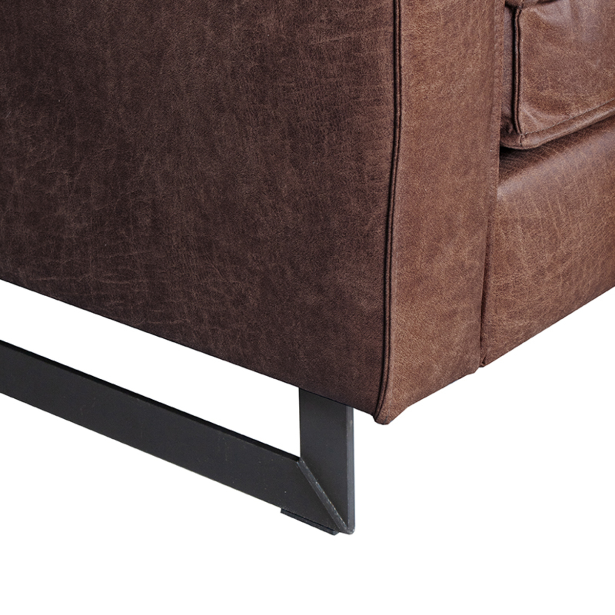 LABEL51 Bank Arezzo - Bruin - Microfiber - 3-Zits
