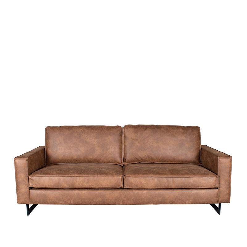 LABEL51 Bank Arezzo - Cognac - Leder - 3-Zits