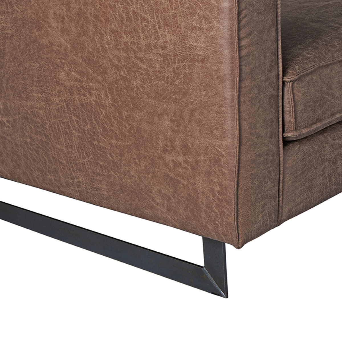 LABEL51 Hoekbank Arezzo - Bruin - Microfiber - Ottomane + 2,5-Zits