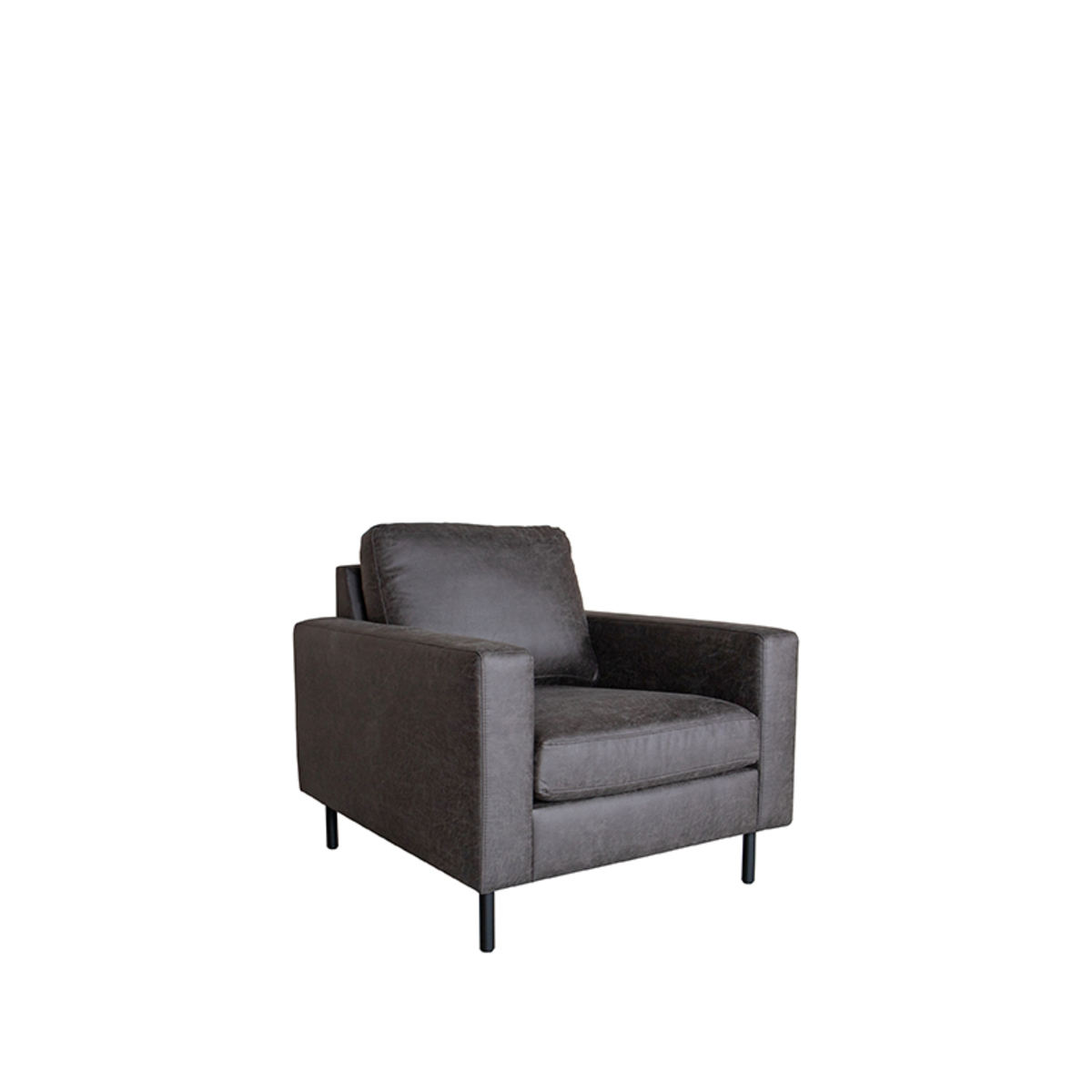 LABEL51 Bank Genua - Antraciet - Microfiber - 1-Zits