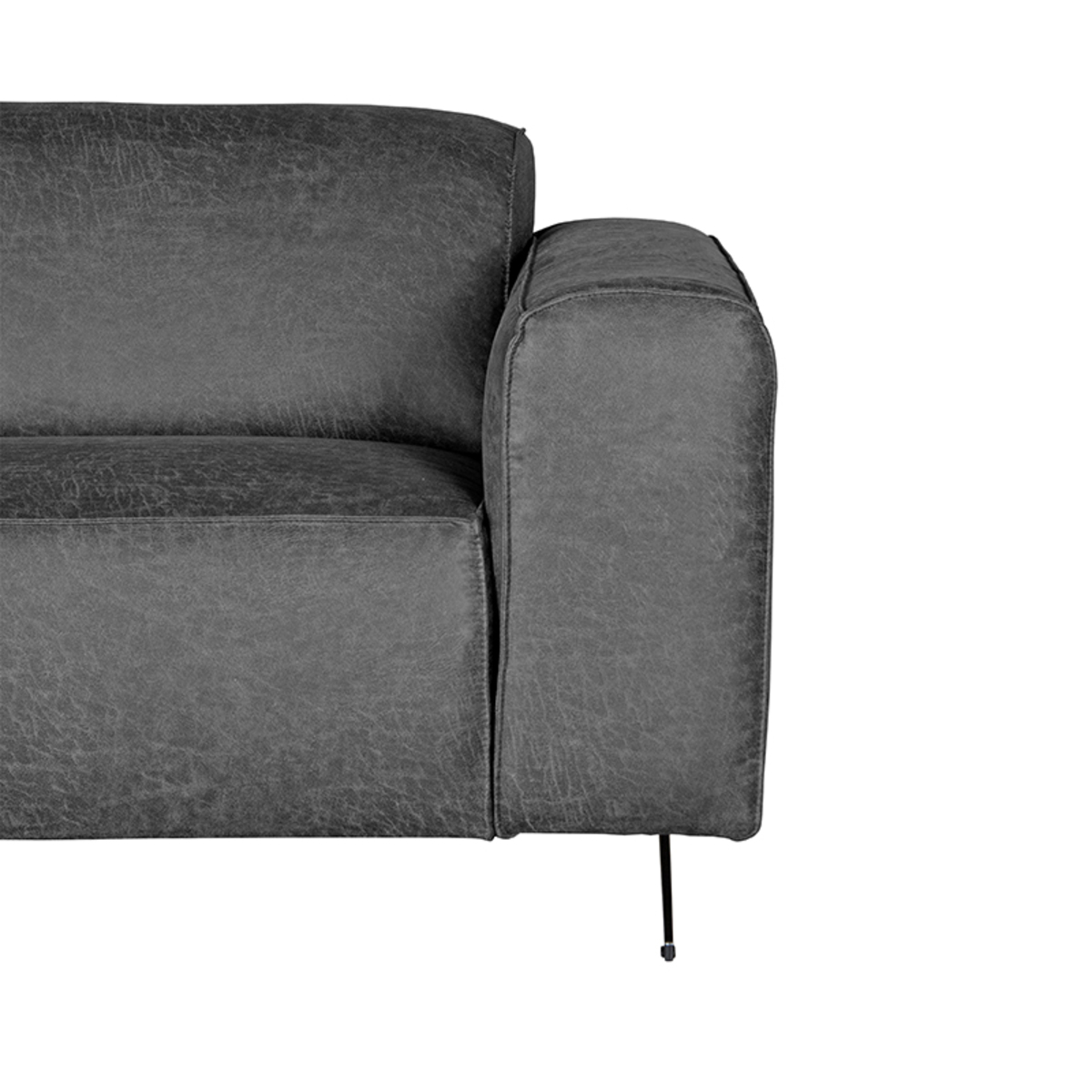 LABEL51 Bank Modena - Antraciet - Microfiber - 2-Zits