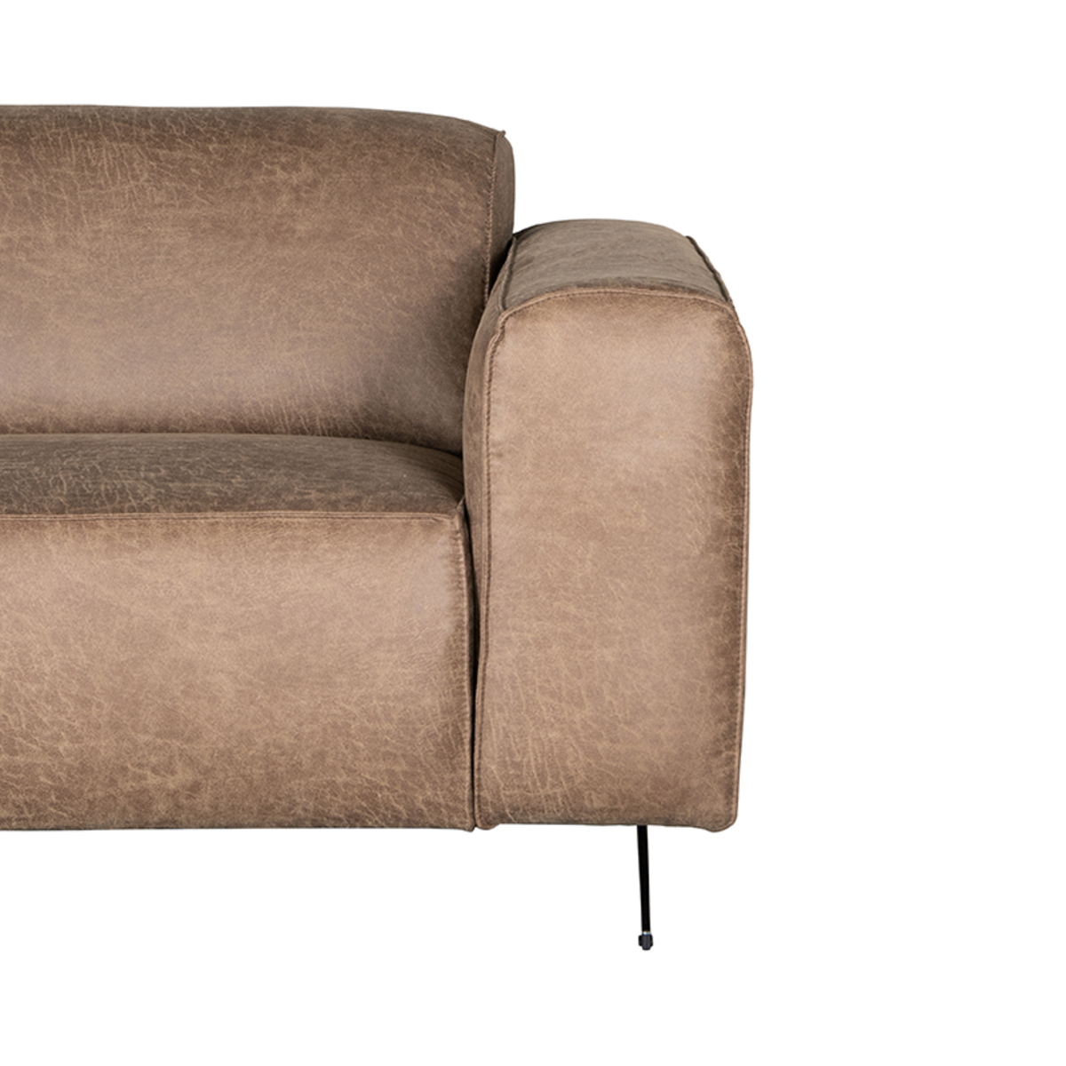 LABEL51 Bank Modena - Taupe - Microfiber - 2-Zits