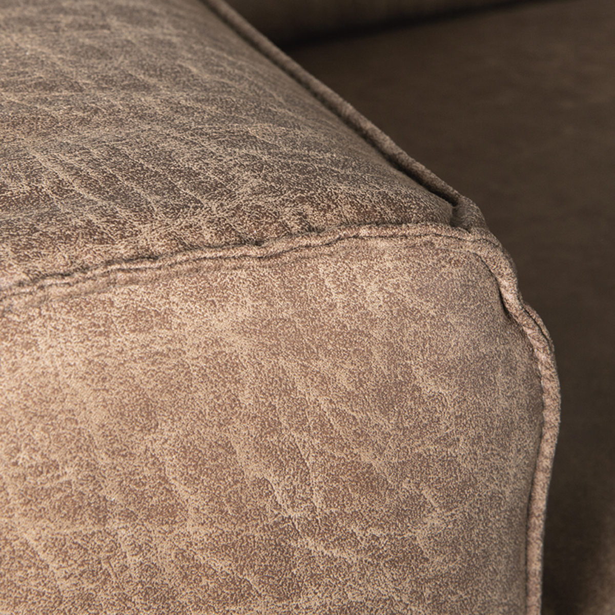 LABEL51 Bank Modena - Taupe - Microfiber - 2-Zits