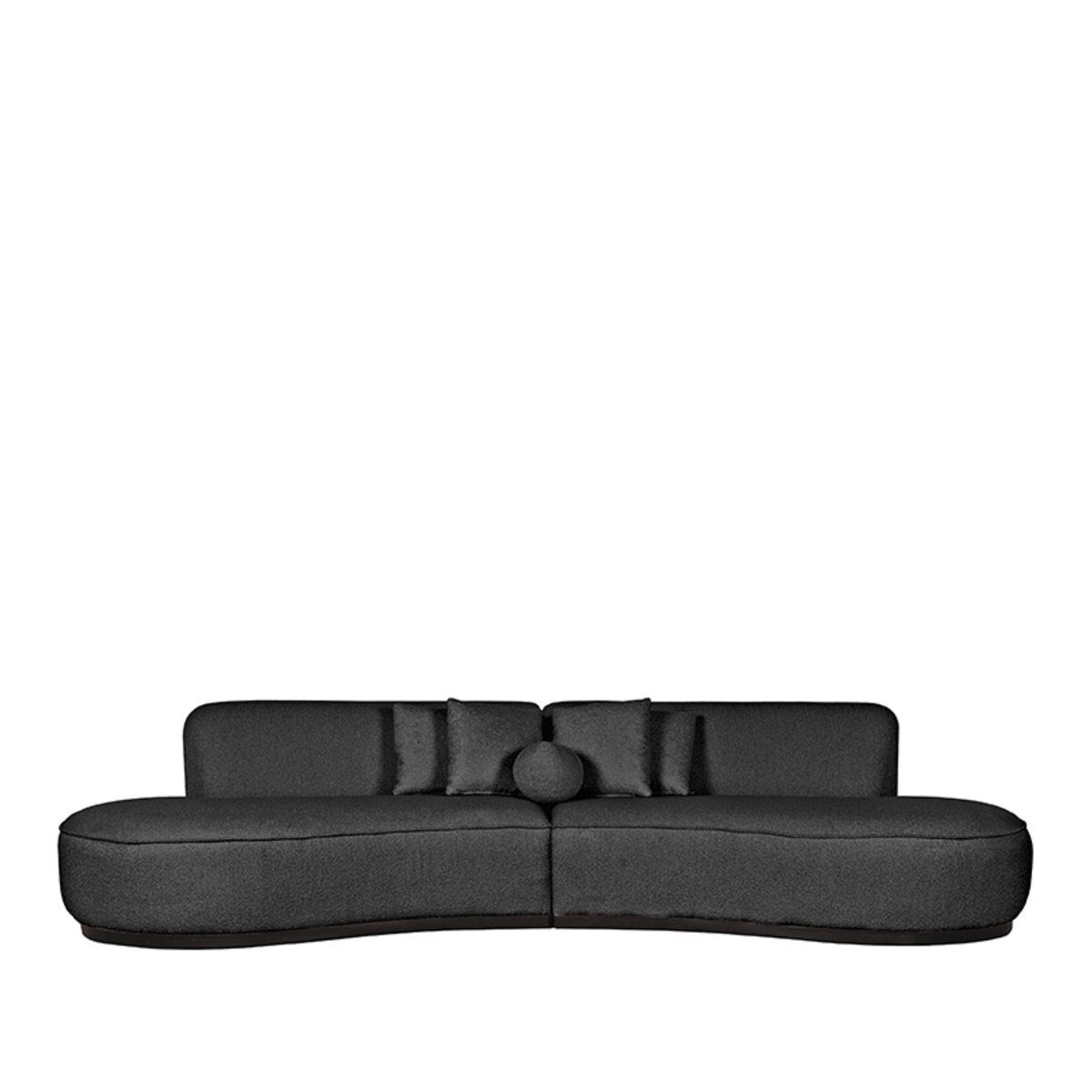 Bank Mori - Antraciet - Boucle - 4-Zits LABEL51