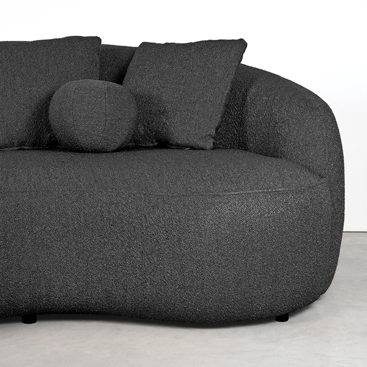 LABEL51 Bank Nesso - Antraciet - Boucle - 2-Zits