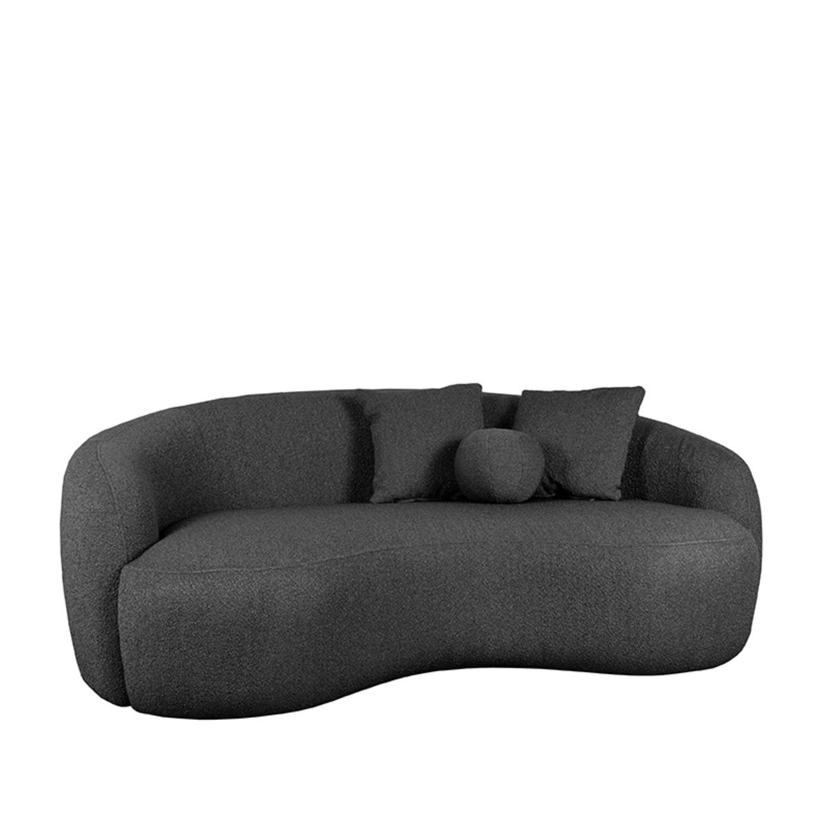 LABEL51 Bank Nesso - Antraciet - Boucle - 2-Zits