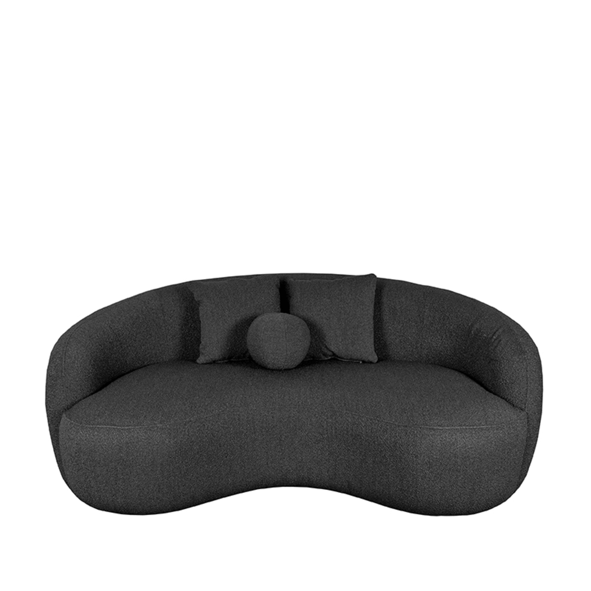 LABEL51 Bank Nesso - Antraciet - Boucle - 2-Zits