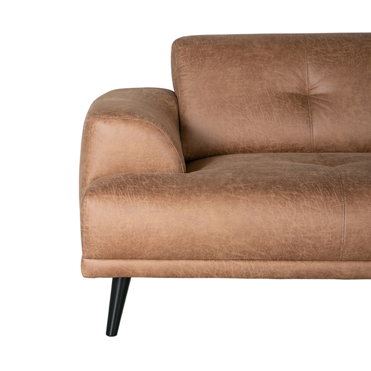 LABEL51 Bank Salerno - Cognac - Microfiber - 3-Zits