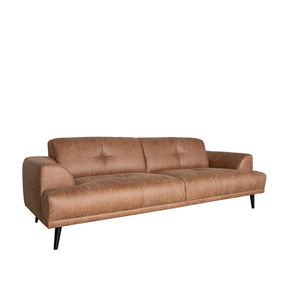 LABEL51 Bank Salerno - Cognac - Microfiber - 3-Zits
