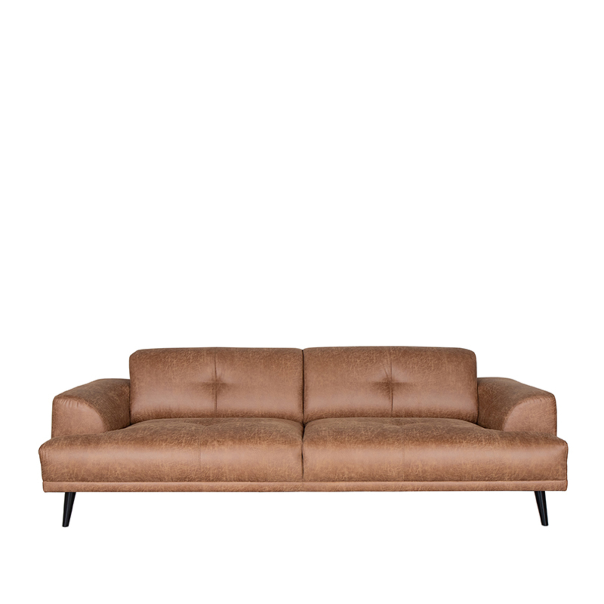 LABEL51 Bank Salerno - Cognac - Microfiber - 3-Zits