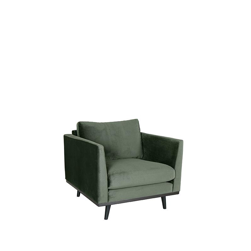 LABEL51 Bank Siena - Army green - Fluweel - 1-Zits