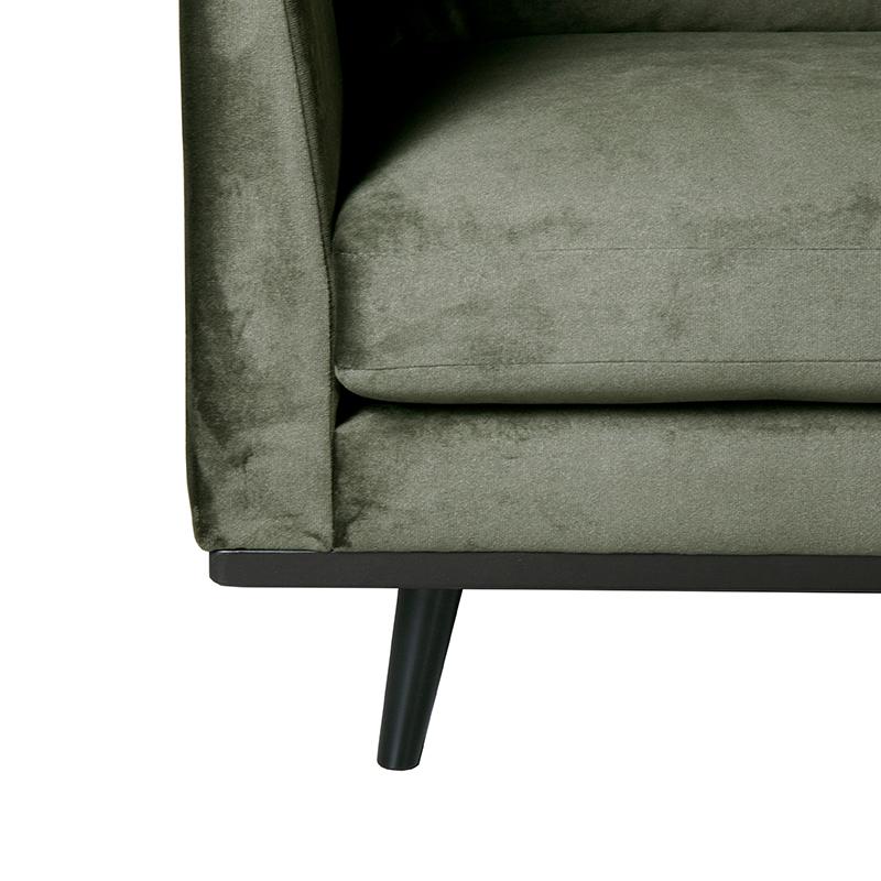 LABEL51 Bank Siena - Army green - Fluweel - 3-Zits