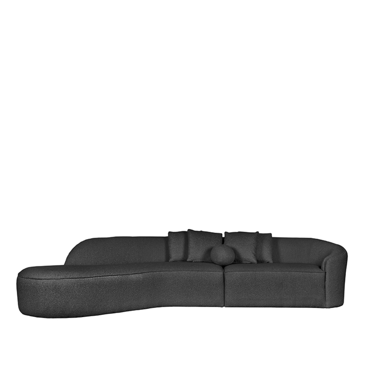 Bank Stelvio - Antraciet - Boucle - 4-Zits - LABEL51