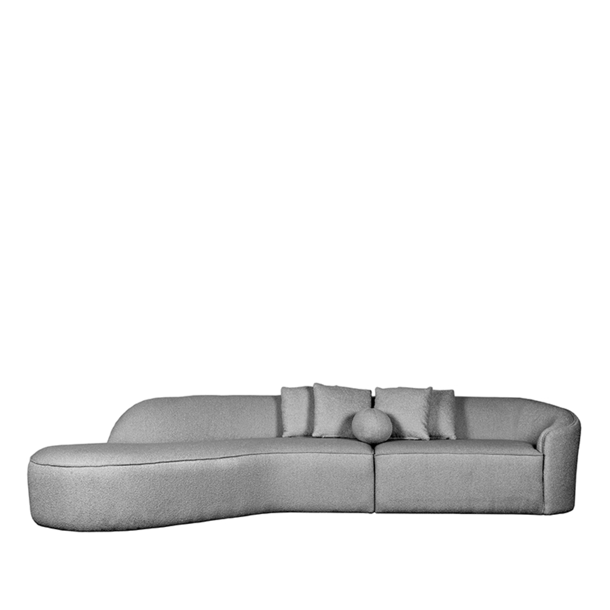 Bank Stelvio - Grijs - Boucle - 4-Zits - LABEL51