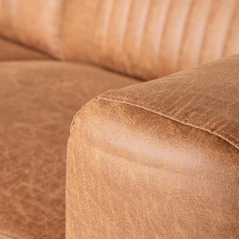 LABEL51 Bank Trento - Cognac - Microfiber - 2-Zits