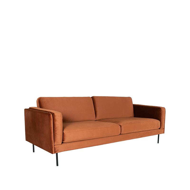 LABEL51 Bank Verona - Koper - Fluweel - 3-Zits