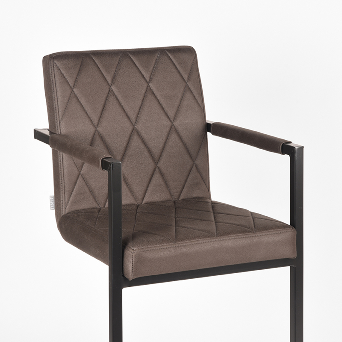 LABEL51 Barkruk Denmark - Antraciet - Microfiber - Zithoogte 65