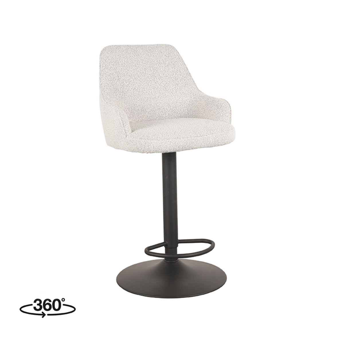 LABEL51 Barkruk Fender - Wit - Boucle