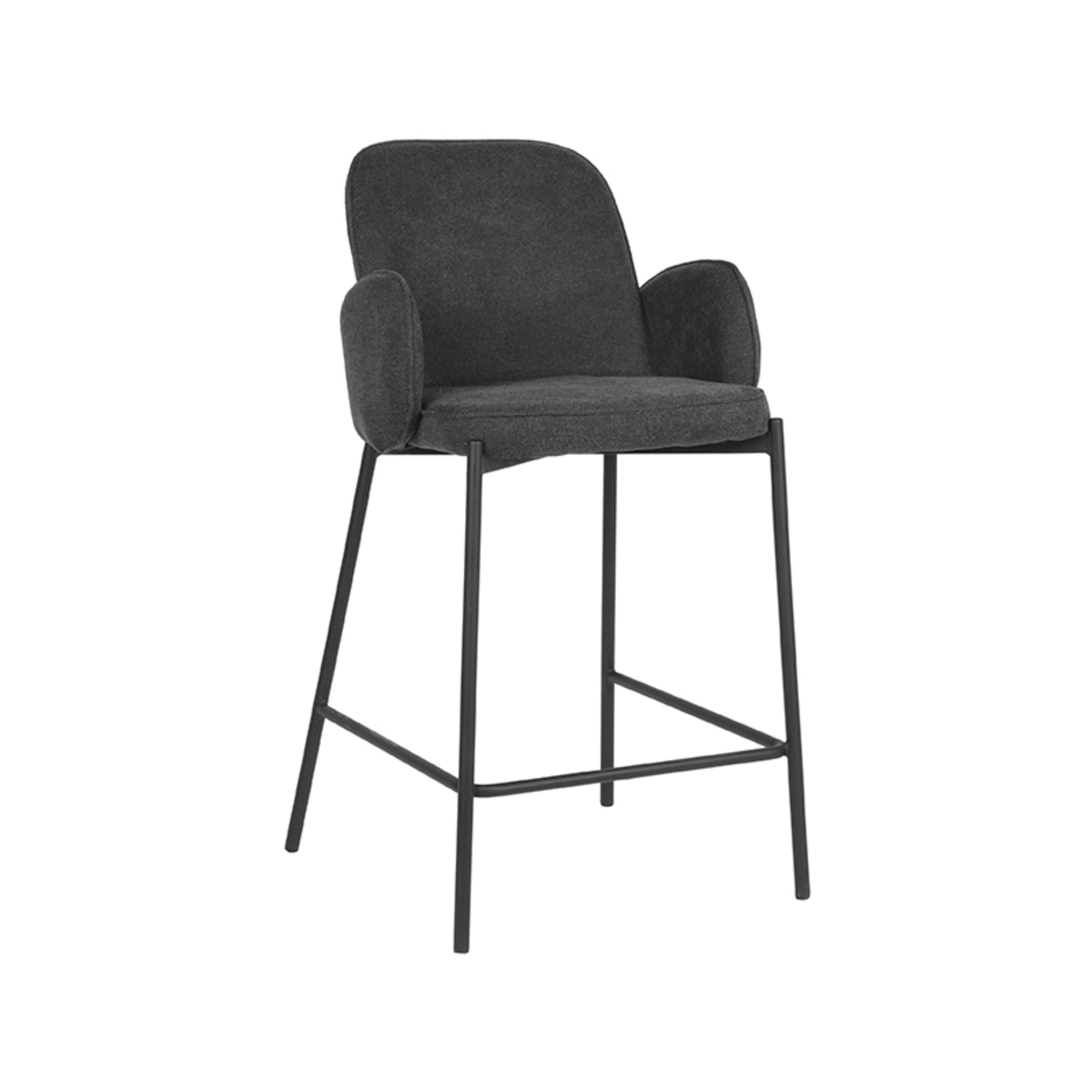 LABEL51 Barkruk Jari - Antraciet - Weave - Zithoogte 65