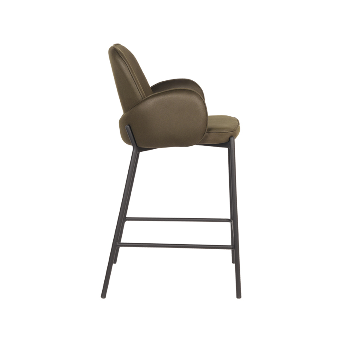 LABEL51 Barkruk Jari - Army green - Microfiber - Zithoogte 65