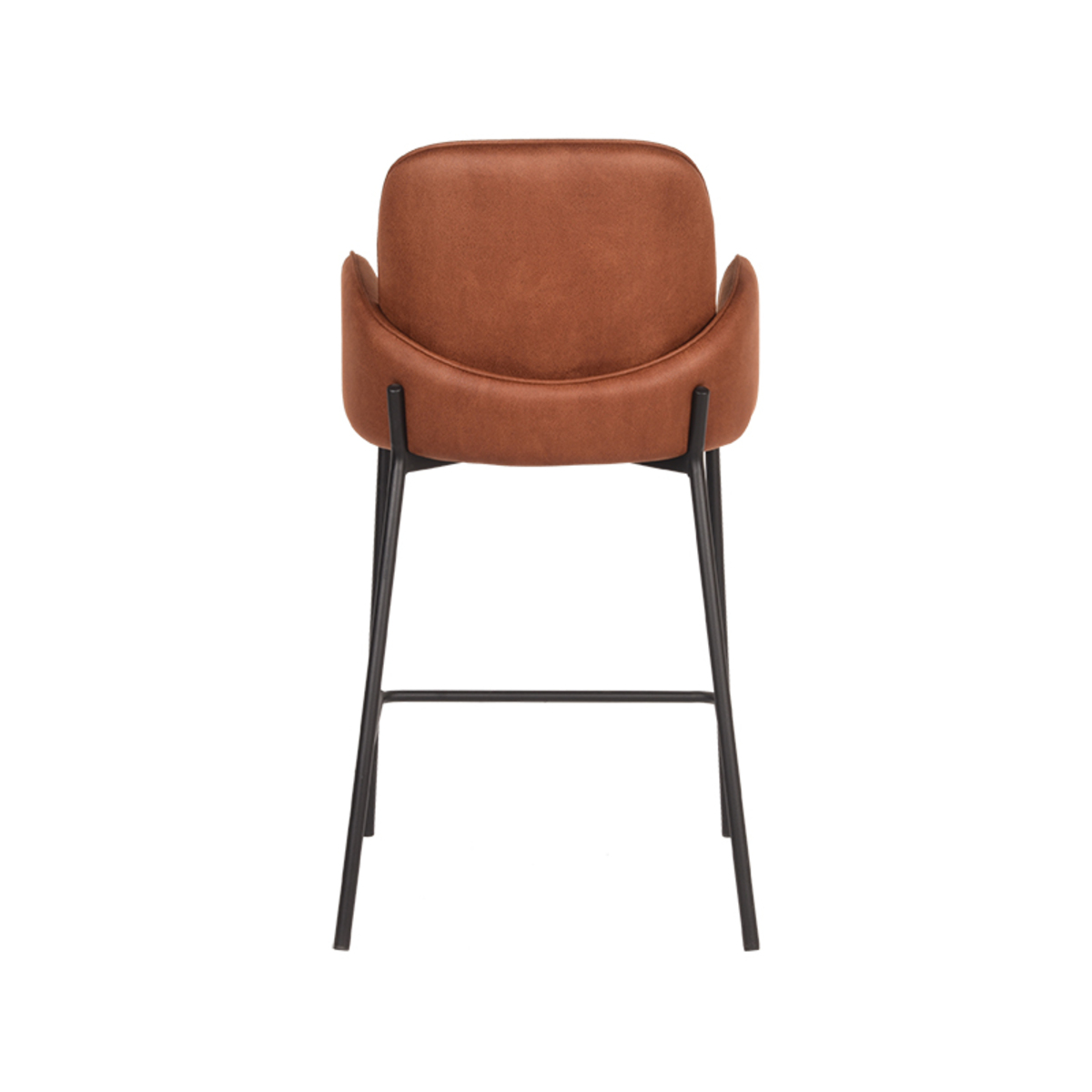 LABEL51 Barkruk Jari - Cognac - Microfiber - Zithoogte 65
